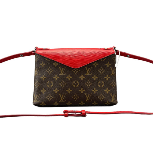 Louis Vuitton Saint Michel Monogram Epi Red Brown Louis Vuitton Saint Michel Monogram Epi Red Brown