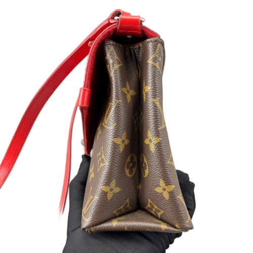 Louis Vuitton Saint Michel Monogram Epi Red Brown Louis Vuitton Saint Michel Monogram Epi Red Brown
