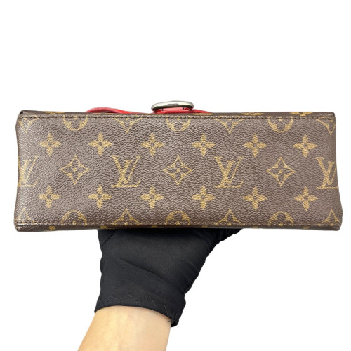 Louis Vuitton Saint Michel Monogram Epi Red Brown Louis Vuitton Saint Michel Monogram Epi Red Brown