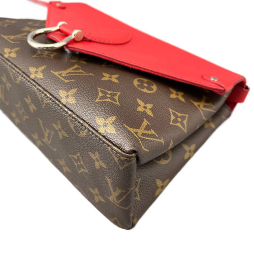 Louis Vuitton Saint Michel Monogram Epi Red Brown Louis Vuitton Saint Michel Monogram Epi Red Brown