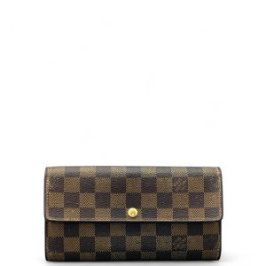 Louis Vuitton Emilie Wallet Damier Ebene Brown