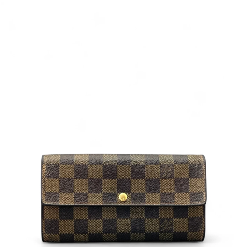 Louis Vuitton Emilie Wallet Damier Ebene Brown