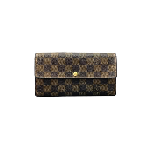 Louis Vuitton Emilie Wallet Damier Ebene Brown