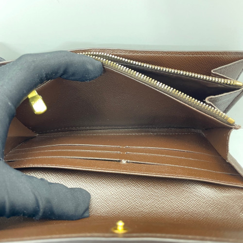 Louis Vuitton Emilie Wallet Damier Ebene Brown