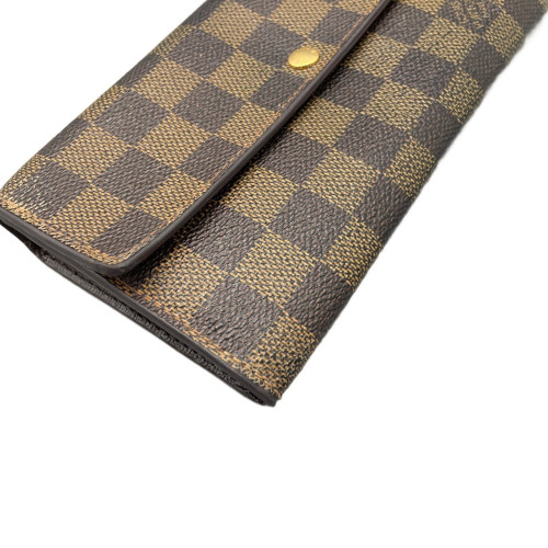 Louis Vuitton Emilie Wallet Damier Ebene Brown