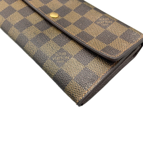Louis Vuitton Emilie Wallet Damier Ebene Brown