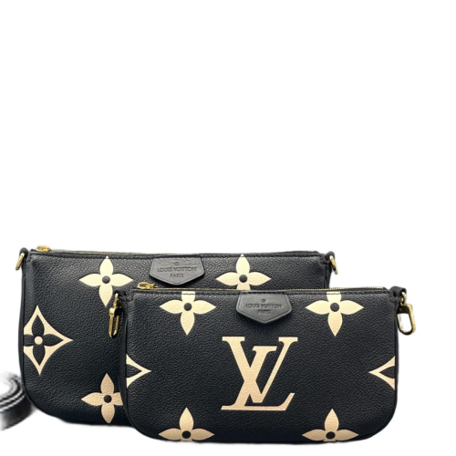 Louis Vuitton Multi Pochette Accessories Empreinte Monogram Giant Black White