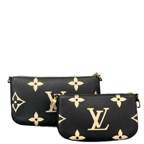 Louis Vuitton Multi Pochette Accessories Empreinte Monogram Giant Black White