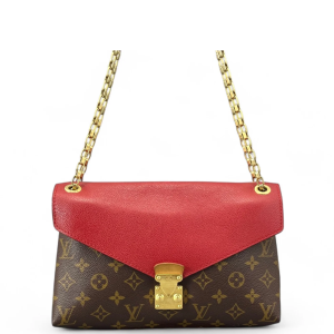 Louis Vuitton Pallas Chain Monogram Brown Red