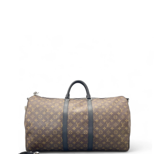 Louis Vuitton Keepall 55 Monogram Brown Black