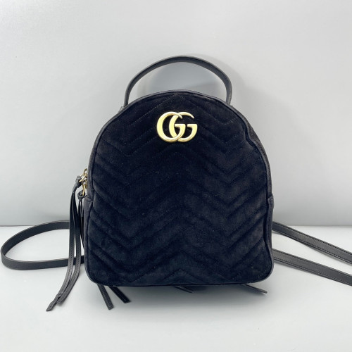 Gucci Marmont Backpack Velvet Black