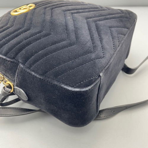 Gucci Marmont Backpack Velvet Black