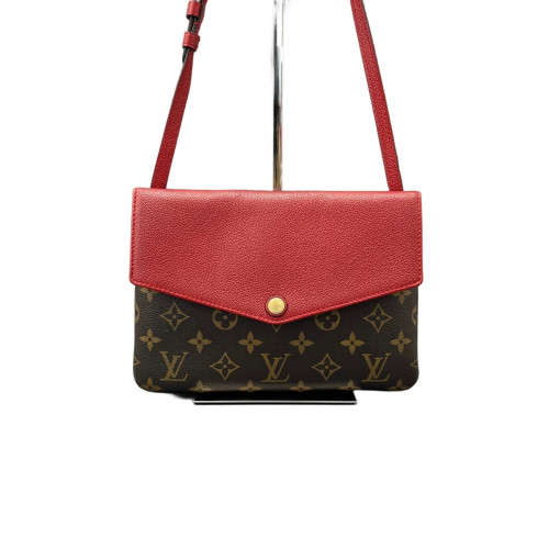 Louis Vuitton Crossbody Bag Monogram Brown Red