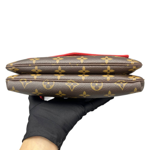 Louis Vuitton Crossbody Bag Monogram Brown Red