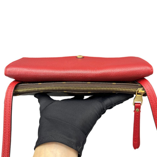 Louis Vuitton Crossbody Bag Monogram Brown Red