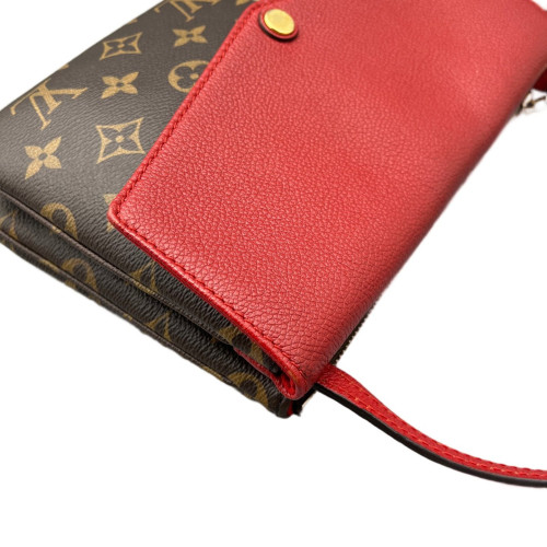 Louis Vuitton Crossbody Bag Monogram Brown Red