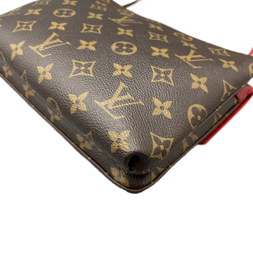 Louis Vuitton Crossbody Bag Monogram Brown Red