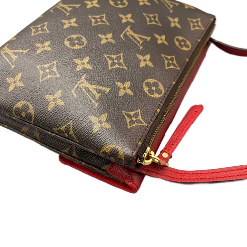 Louis Vuitton Crossbody Bag Monogram Brown Red