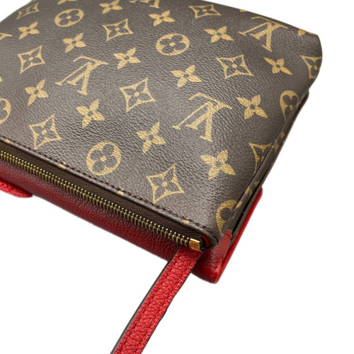 Louis Vuitton Crossbody Bag Monogram Brown Red