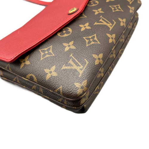 Louis Vuitton Crossbody Bag Monogram Brown Red