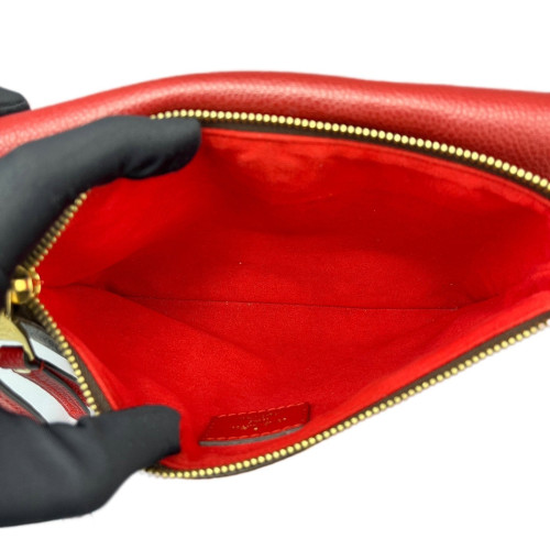 Louis Vuitton Crossbody Bag Monogram Brown Red