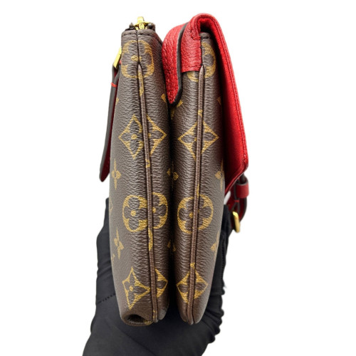 Louis Vuitton Crossbody Bag Monogram Brown Red