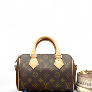 Louis Vuitton Speedy Bandouliere 20 Monogram Brown Beige