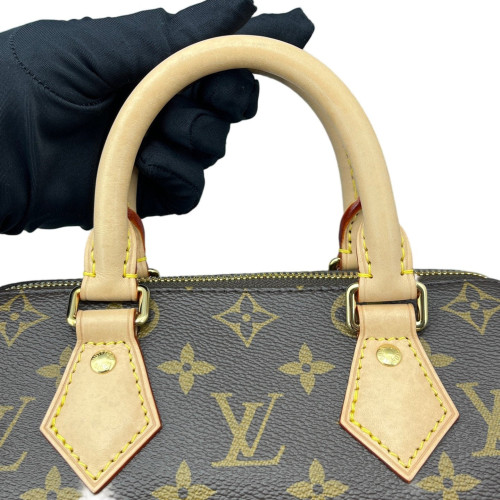 Louis Vuitton Speedy Bandouliere 20 Monogram Brown Beige