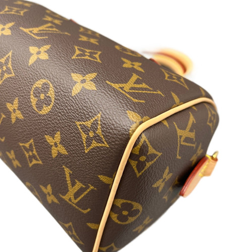 Louis Vuitton Speedy Bandouliere 20 Monogram Brown Beige