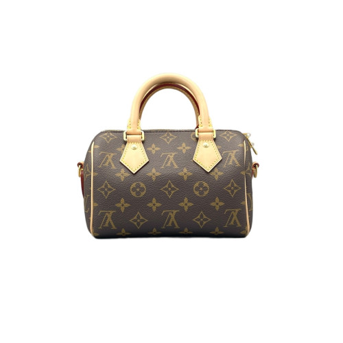Louis Vuitton Speedy Bandouliere 20 Monogram Brown Beige