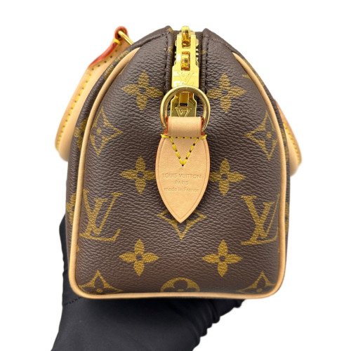 Louis Vuitton Speedy Bandouliere 20 Monogram Brown Beige