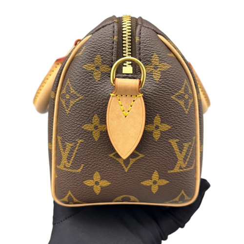 Louis Vuitton Speedy Bandouliere 20 Monogram Brown Beige