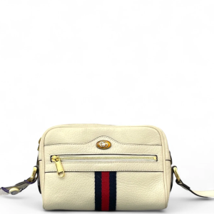 Gucci Mini GG Marmont Chain Shoulder Bag Calfskin Ecru