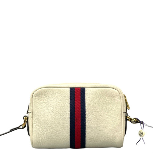 Gucci Mini GG Marmont Chain Shoulder Bag Calfskin Ecru