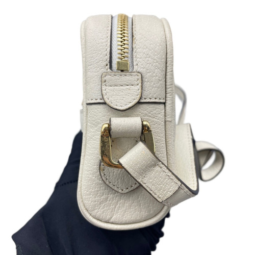 Gucci Mini GG Marmont Chain Shoulder Bag Calfskin Ecru