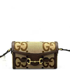 Gucci Crossbody Bag Monogram Jumbo GG Beige Ebony