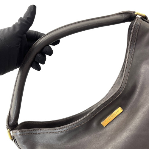 Burberry Studded Hobo Calfskin Black Burberry Studded Hobo Calfskin Black