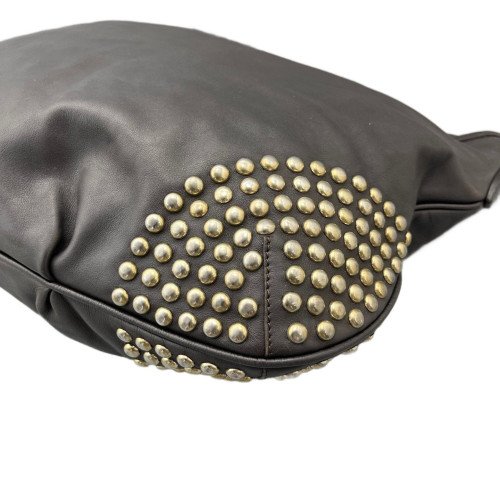 Burberry Studded Hobo Calfskin Black Burberry Studded Hobo Calfskin Black