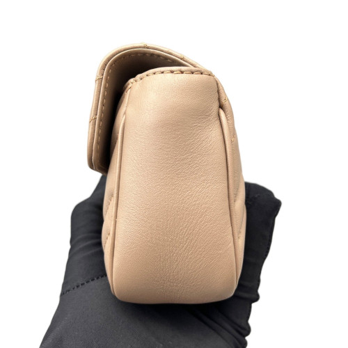 Gucci Super Mini GG Marmont Calfskin Natural Tan