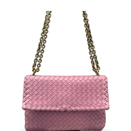 Bottega Veneta Intrecciato Medium Olimpia Shoulder Bag Lambskin Intrecciato Lilac