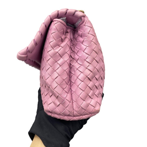 Bottega Veneta Intrecciato Medium Olimpia Shoulder Bag Lambskin Intrecciato Lilac