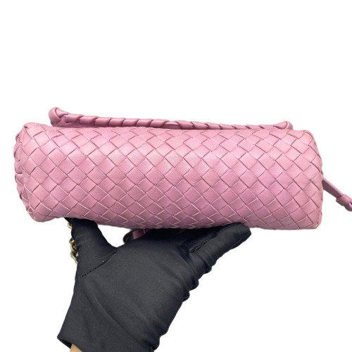 Bottega Veneta Intrecciato Medium Olimpia Shoulder Bag Lambskin Intrecciato Lilac