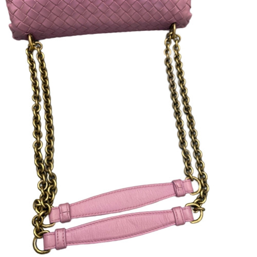 Bottega Veneta Intrecciato Medium Olimpia Shoulder Bag Lambskin Intrecciato Lilac