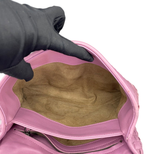 Bottega Veneta Intrecciato Medium Olimpia Shoulder Bag Lambskin Intrecciato Lilac