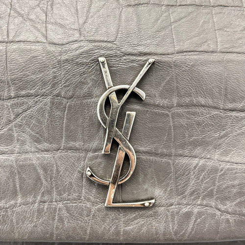 Yves Saint Laurent West Hollywood Shoulder Bag Medium Calfskin Grey