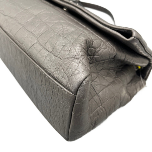 Yves Saint Laurent West Hollywood Shoulder Bag Medium Calfskin Grey