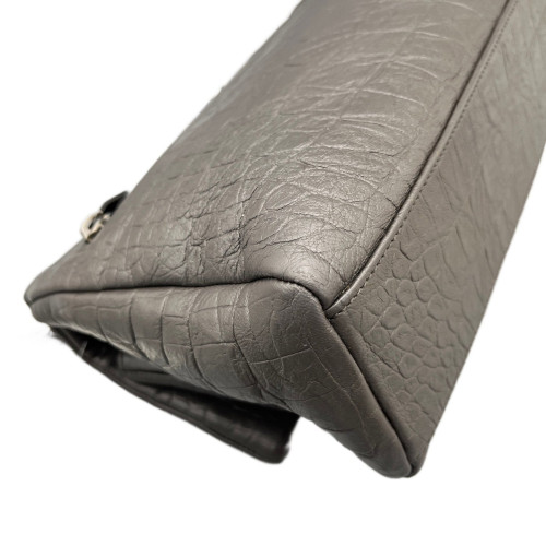 Yves Saint Laurent West Hollywood Shoulder Bag Medium Calfskin Grey