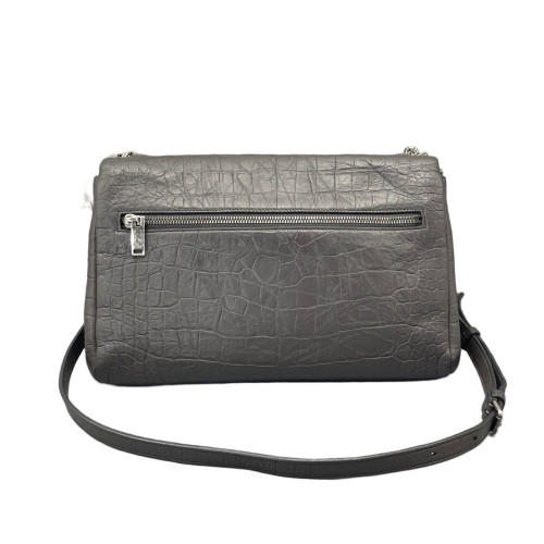Yves Saint Laurent West Hollywood Shoulder Bag Medium Calfskin Grey