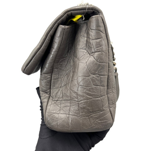 Yves Saint Laurent West Hollywood Shoulder Bag Medium Calfskin Grey