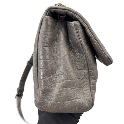 Yves Saint Laurent West Hollywood Shoulder Bag Medium Calfskin Grey